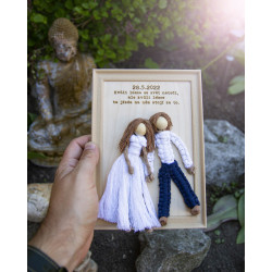 Macrame obrázky - rodinka