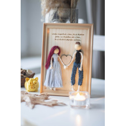 Macrame obrázky - rodinka