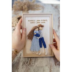 Macrame obrázky - rodinka