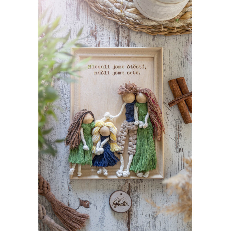 Macrame obrázky - rodinka