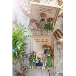 Macrame obrázky - rodinka