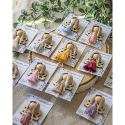 Macrame andílek - magnetka